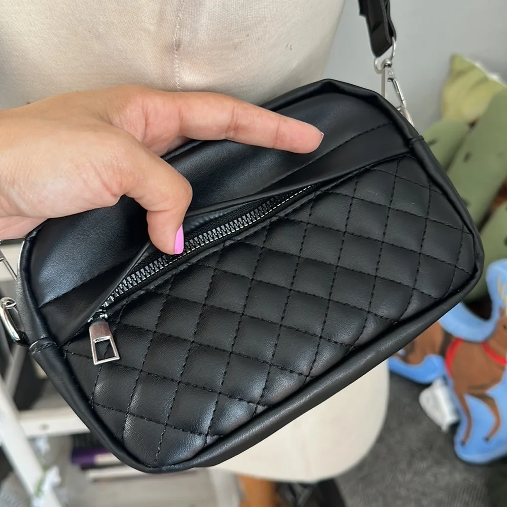 Quilted mini bag with attached coin purse - Picture 7 of 7